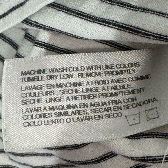 AG Adriano Goldschmied Striped Tee XS Scoop Neck Soft Cotton Y2K Minimalist - Picture 7 of 8